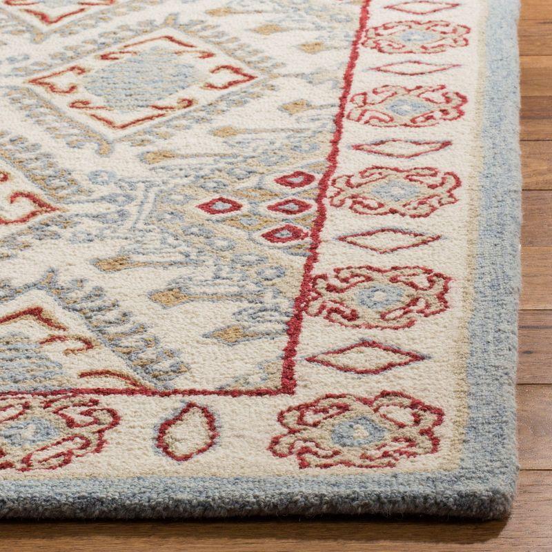 Micro-Loop MLP511 Hand Tufted Indoor Area Rug - Ivory/Red - 5'x8' - Safavieh