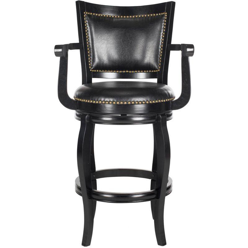 Gitano Swivel Bar Stool - FOX7009 - Black - Safavieh Couture