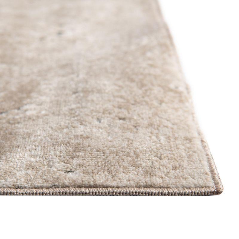 Chic Beige Synthetic 9' x 12' Easy-Care Rectangular Rug