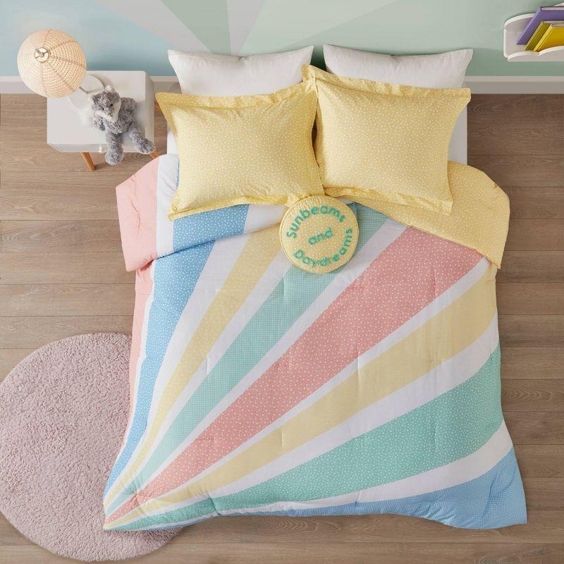 Rory Rainbow Sunburst Reversible Cotton Comforter Set