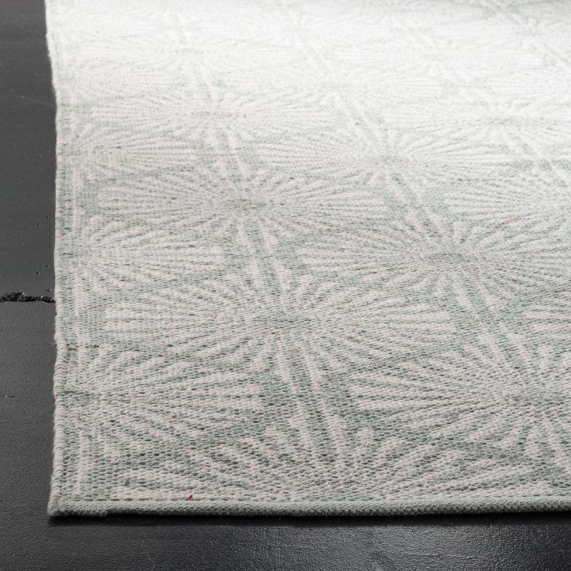 Coastal Breeze Light Green/Ivory Cotton Blend 3' x 5' Area Rug