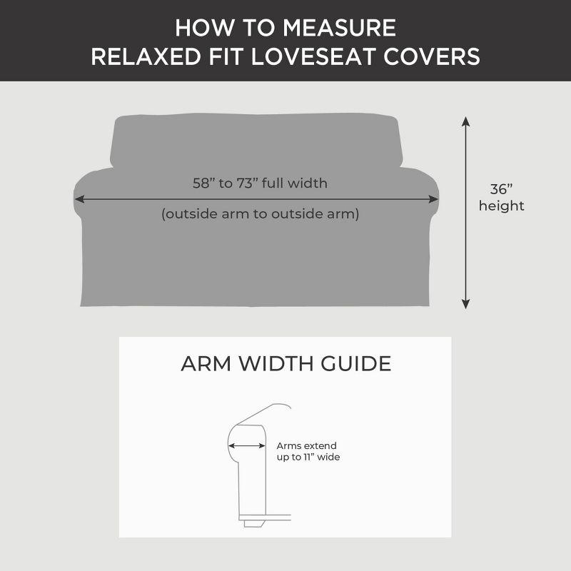 Sure Fit Polyester Box Cushion Loveseat Slipcover