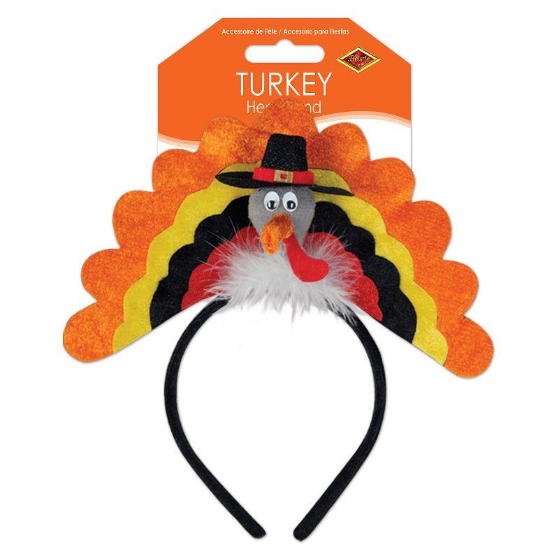The Holiday Aisle® PMU Thanksgiving Party Costume Accessories Turkey Headband W/marabou (1/pkg) Pkg/1