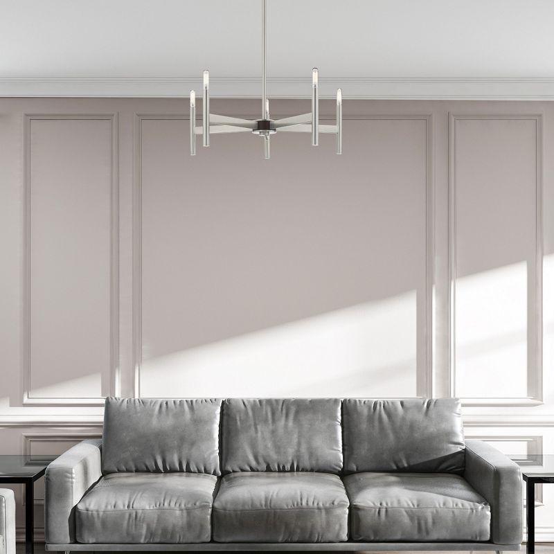 Livex Lighting Copenhagen 5 - Light Chandelier in  Brushed Nickel