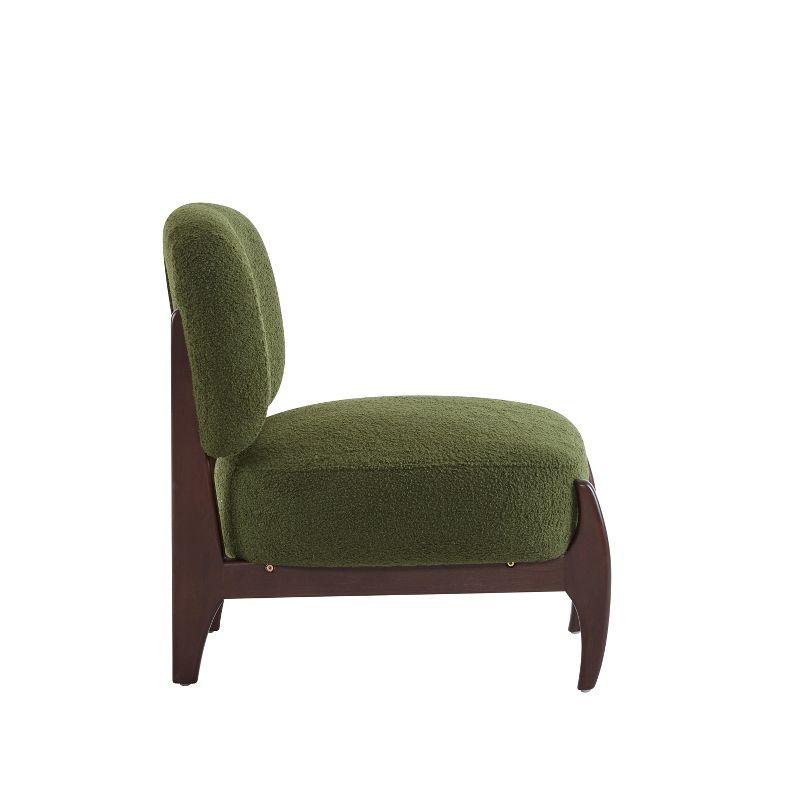 NFusion Kalel 25.5" Modern Boucle Accent Chair With Solid Wood Frame