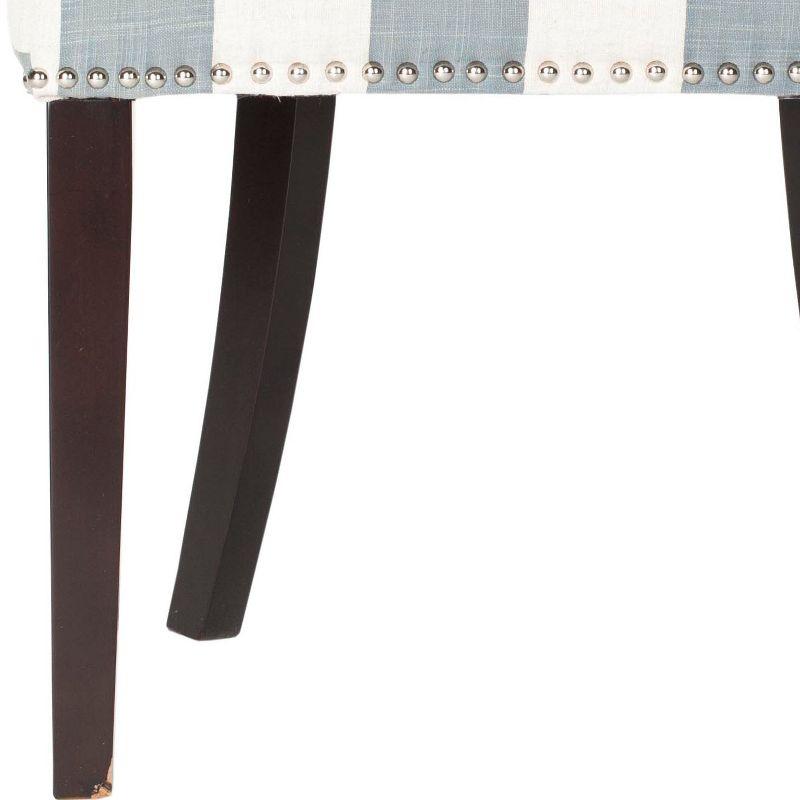 Lester 19" H Dining Chair With Nail Head Trim (Set of 2) - MCR4709 - Grey/White - Safavieh Couture
