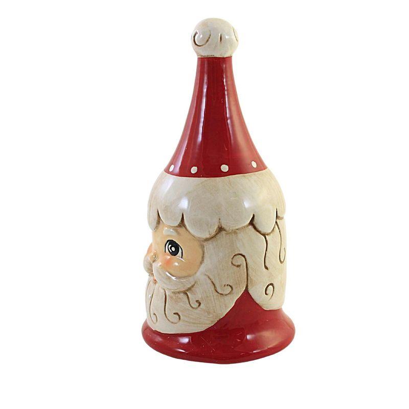 Johanna Parker Red and Cream Santa Bell Figurine