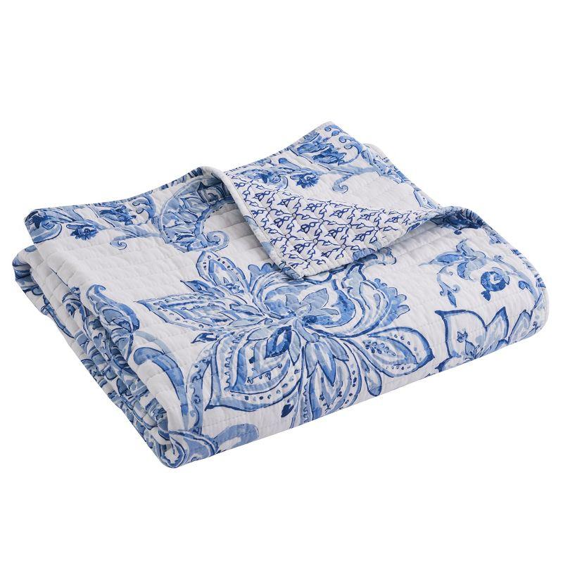 Bennett Floral Quilted Throw - Villa Lugano by Levtex Home
