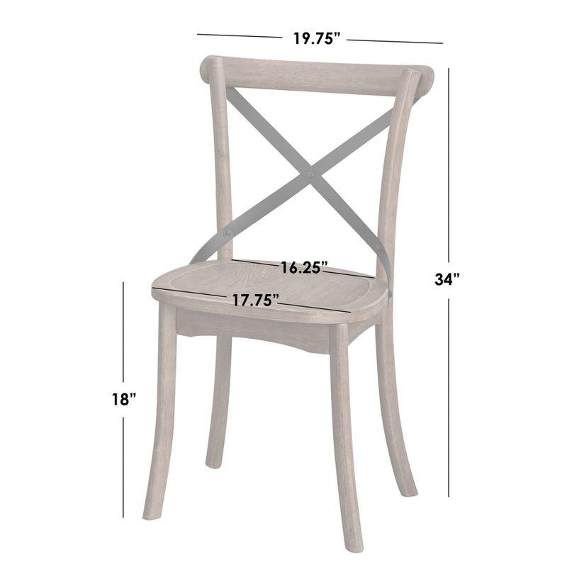 Set of 2 Constance Cross Back Dining Chairs - Buylateral