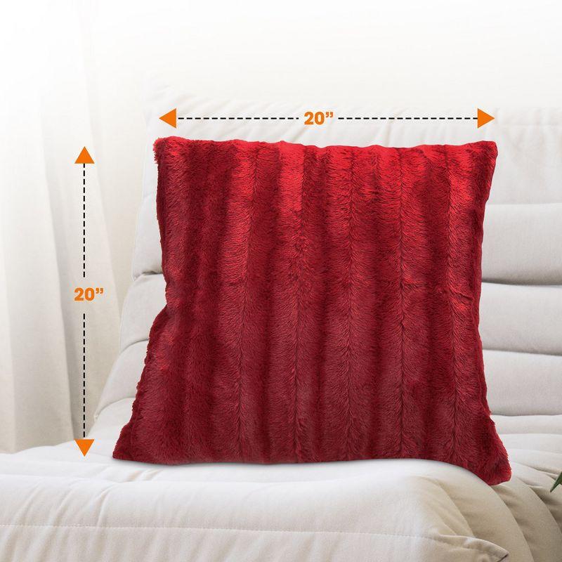 Cheer Collection Faux Fur Pillow Cover