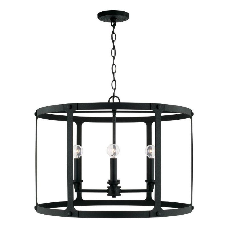 Brennen Black Iron 4-Light Lantern Pendant