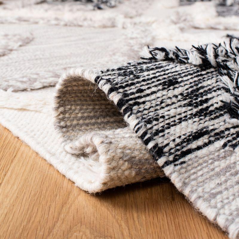 Kenya KNY960 Hand Woven Area Rug - Gray/Black - 5'x8' - Safavieh.