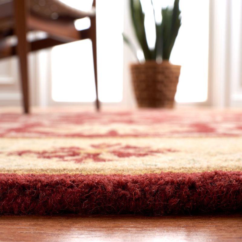 Heritage Red and Beige Hand-Tufted Wool Area Rug