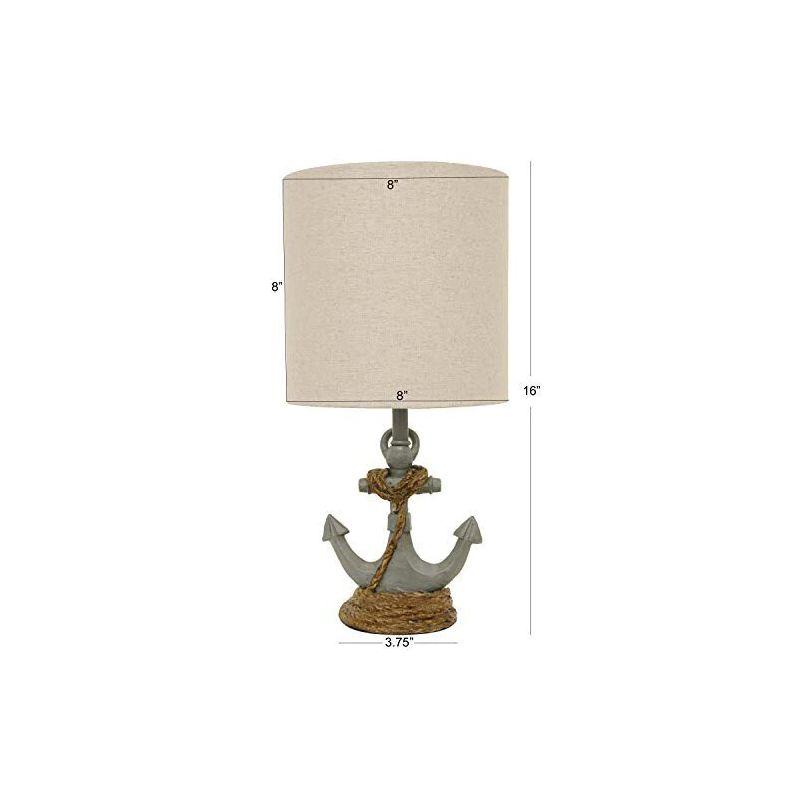 Decor Therapy Saylor Anchor Resin Table Lamp Navy