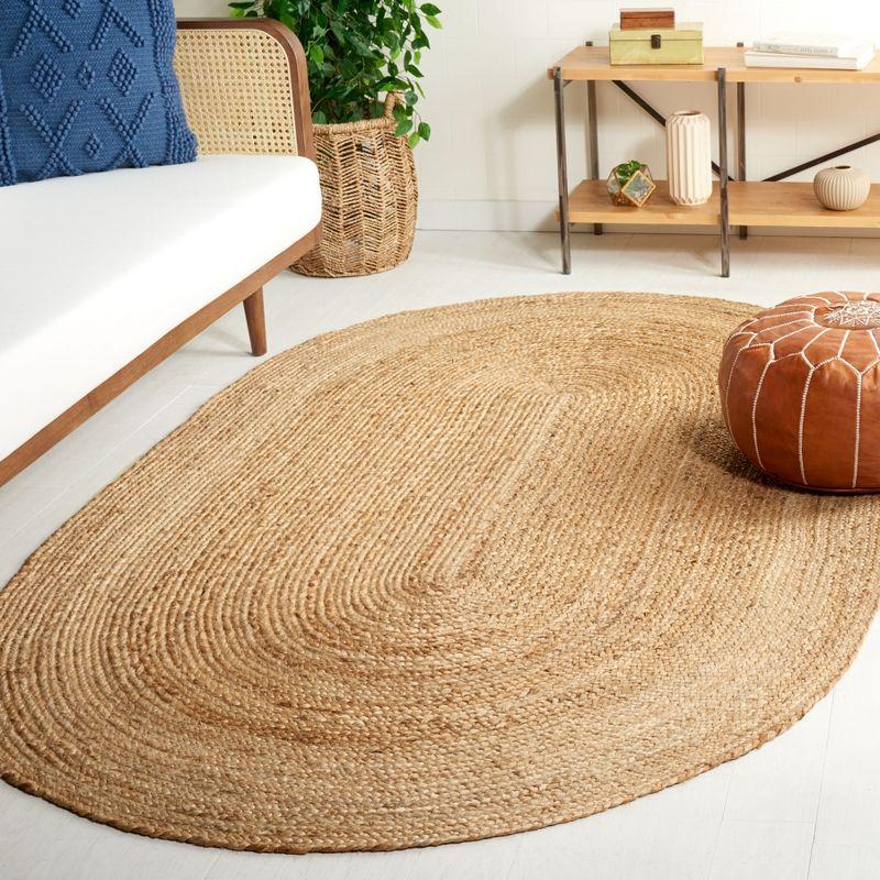 Natural Fiber NF801 Hand Woven Indoor Area Rug - Natural/Natural - 6'x9' Oval - Safavieh