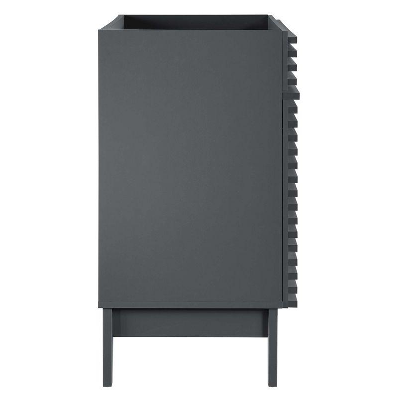 Modway Render 35" MDF and Particleboard Bathroom Vanity Cabinet in Gray