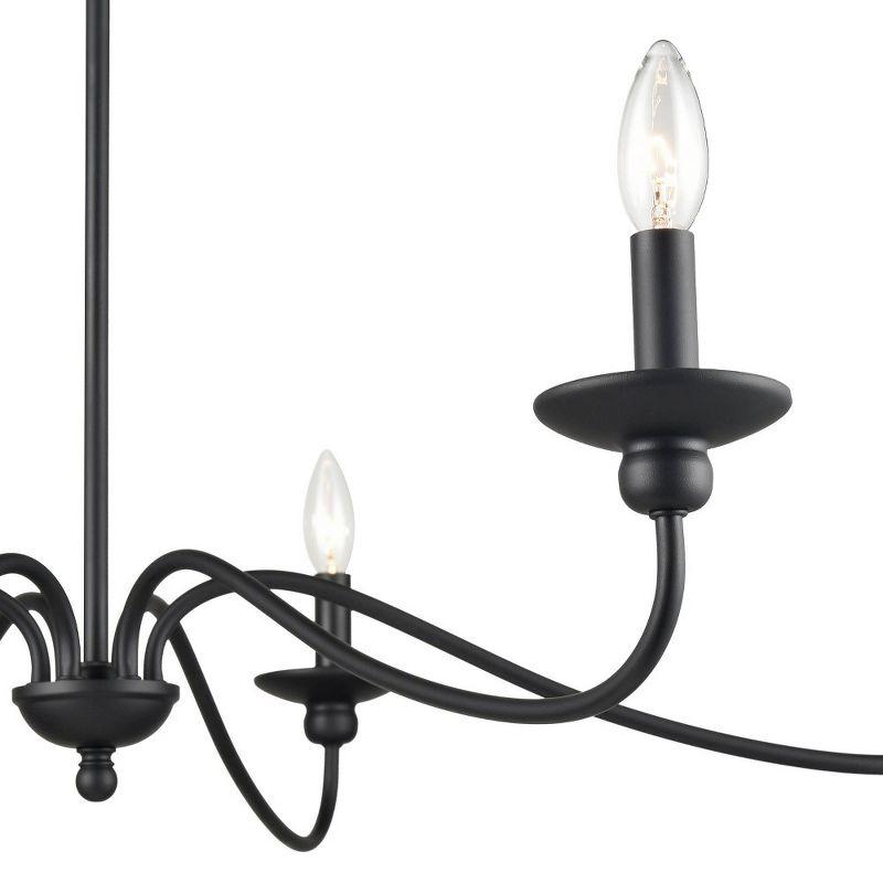 Millennium Lighting Delvona 6 - Light Chandelier in  Matte Black