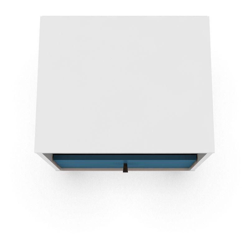 Liberty 1.0 Mid Century Modern Nightstand White/Aqua Blue - Manhattan Comfort