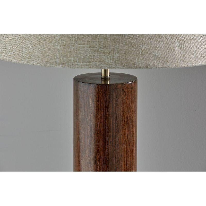 Martin Table Lamp Walnut - Adesso: Modern Bedroom & Living Room Lighting, UL Listed