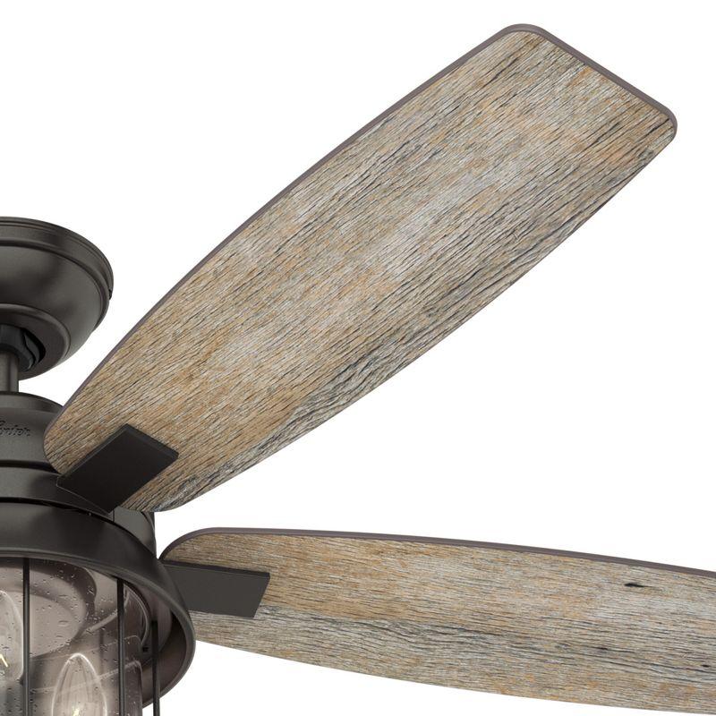 Hunter Fan 52" Coral Bay 5 - Blade Outdoor Standard Ceiling Fan with Remote Control and Light Kit Included