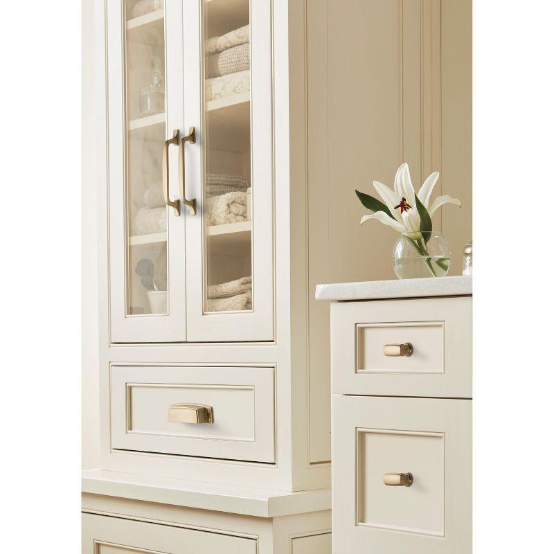 Amerock Highland Ridge 3-1/2 inch (89mm) Center-to-Center Golden Champagne Cabinet Cup Pull