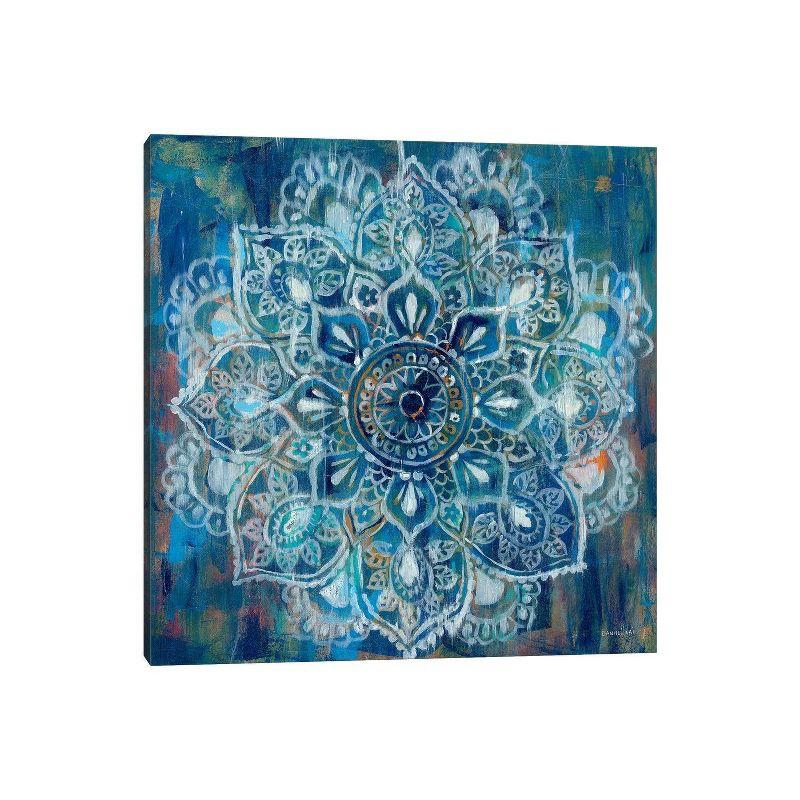 Blue Mandala 12x12 Canvas Wall Art