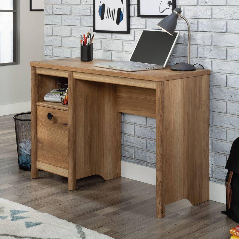 Timber Oak Computer Desk with Drawer and Keyboard Tray