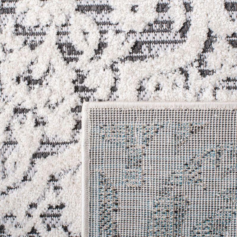 Cabana CBN656 Power Loomed Indoor Runner Rug - Ivory/Grey - 2'2"x7' - Safavieh