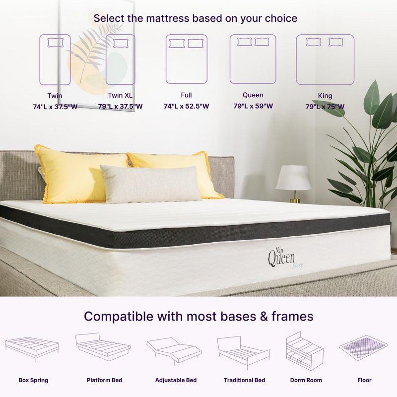 NapQueen 8" Maxima Hybrid of Innerspring and Cooling Gel Memory Foam Mattress