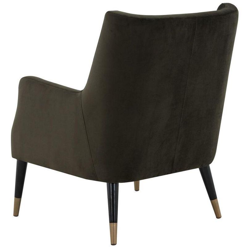 Sicily Velvet Arm Chair - Shale - Safavieh