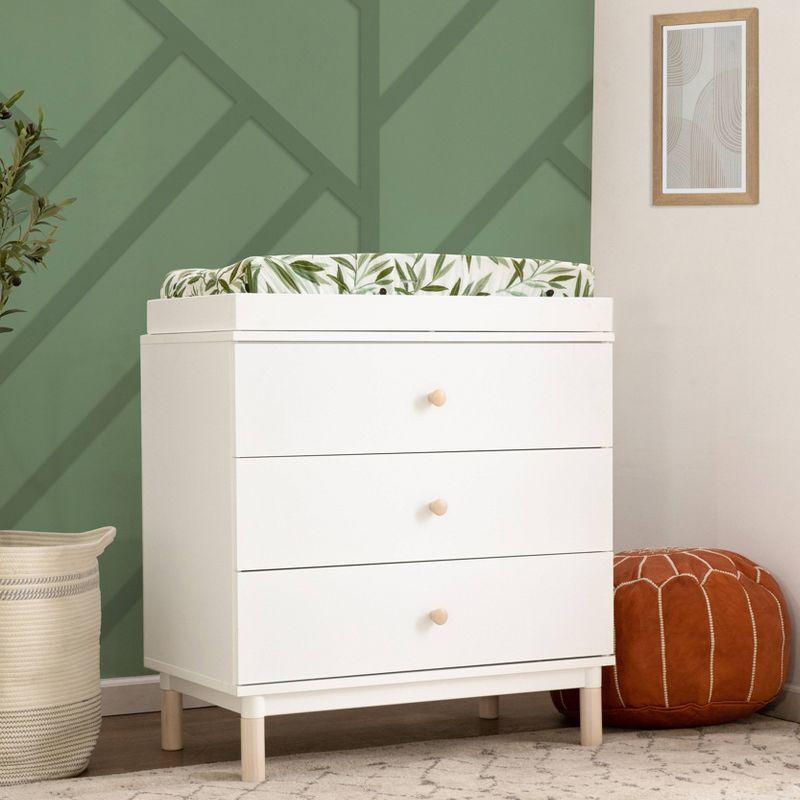 Gelato 3-Drawer White Dresser with Removable Changing Tray