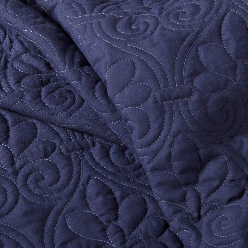 Madison Park Quebec 3 Piece Split Corner Pleated Quilted Bedspread