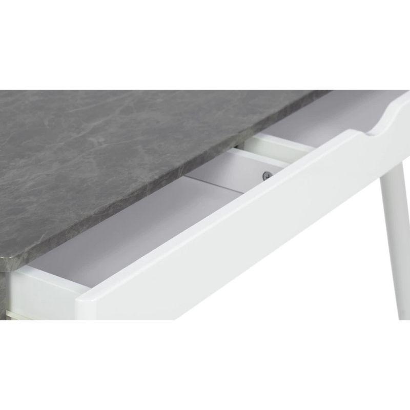Alcove Writing Desk Dark Gray Wash - Calico Designs: Metal Frame, MDF Surface, Modern Style, Home Office Furniture