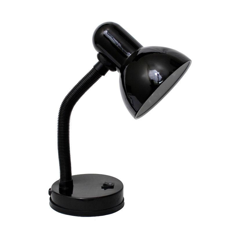 FlexNeck 14.25" Basic Black Metal Desk Lamp with ON/OFF Switch