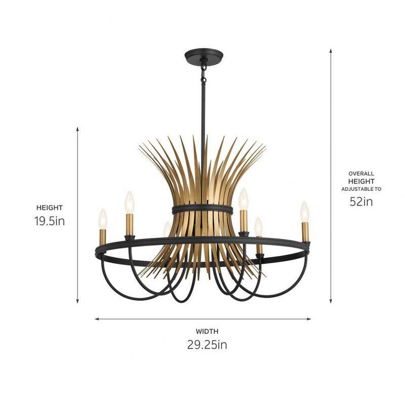 6 - Light Dimmable Drum Chandelier