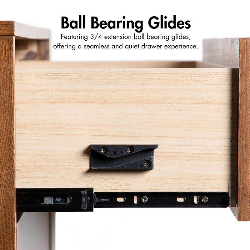 HOMES: Inside + Out 3pc Queen Neovesi Platform Bedroom Set Boho with 2 Nightstands Oak