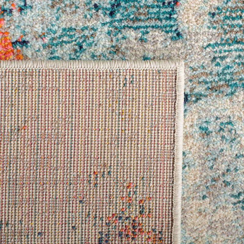 Metro-Mod Chic Orange Synthetic 2'2" x 6' Area Rug