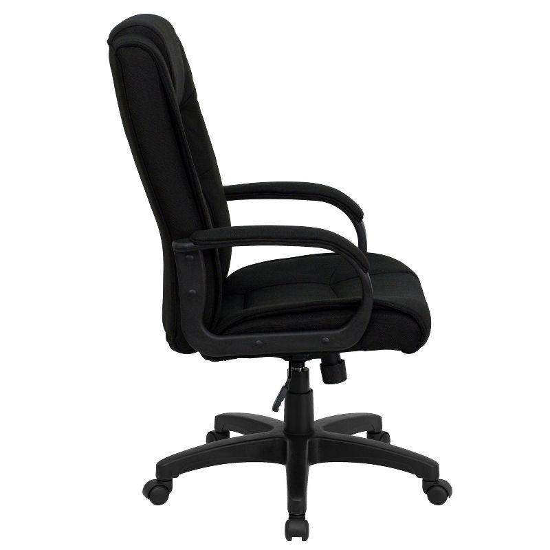 High Back Black Fabric Executive Swivel Office Chair