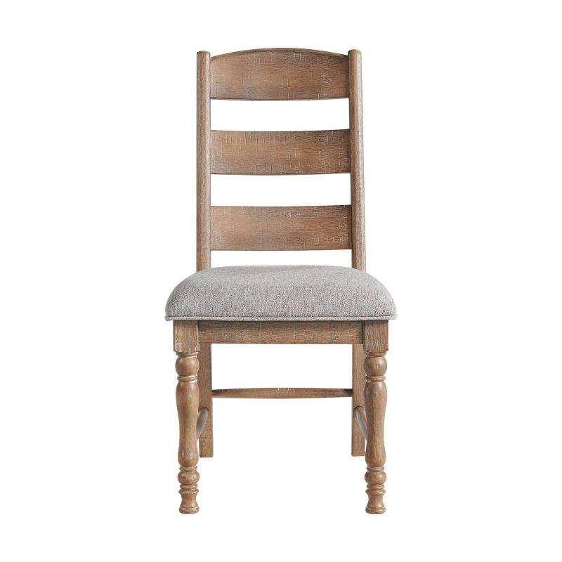 Labruna Ladder Back Side Chair with Cushion Seat, Sandwash