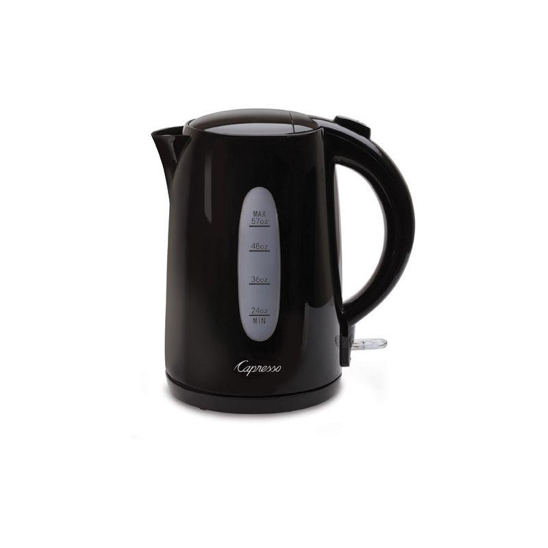 Capresso Black 57-Ounce Electric Water Kettle with Safety Features