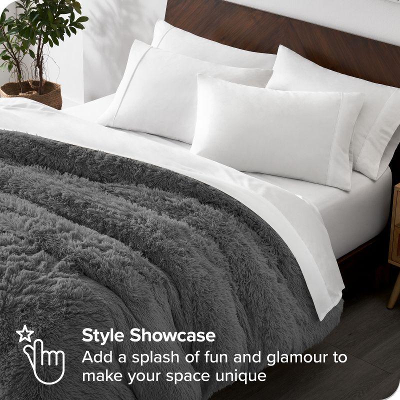 Bare Home Shaggy Fleece Plush Duvet Cover