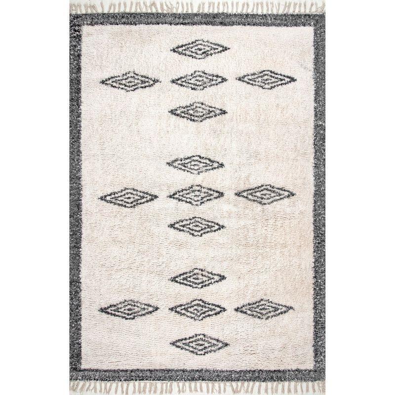 Elegant Ivory Viscose and Cotton 5' x 8' Reversible Flat Woven Area Rug