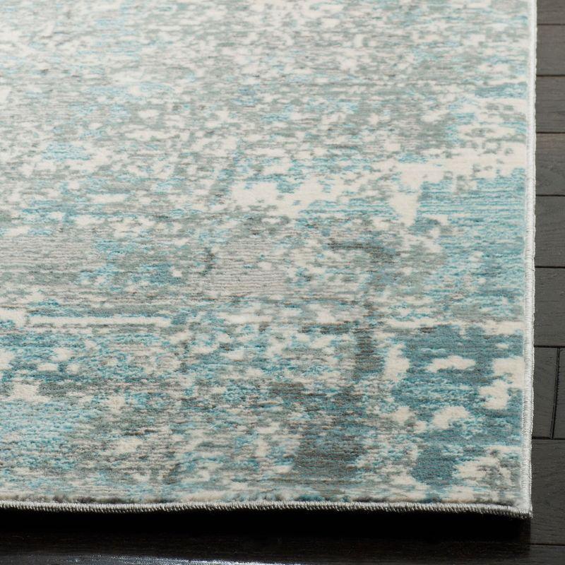 Mystique MYS971 Power Loomed Area Rug Teal / Multi 4' X 6' - Safavieh.