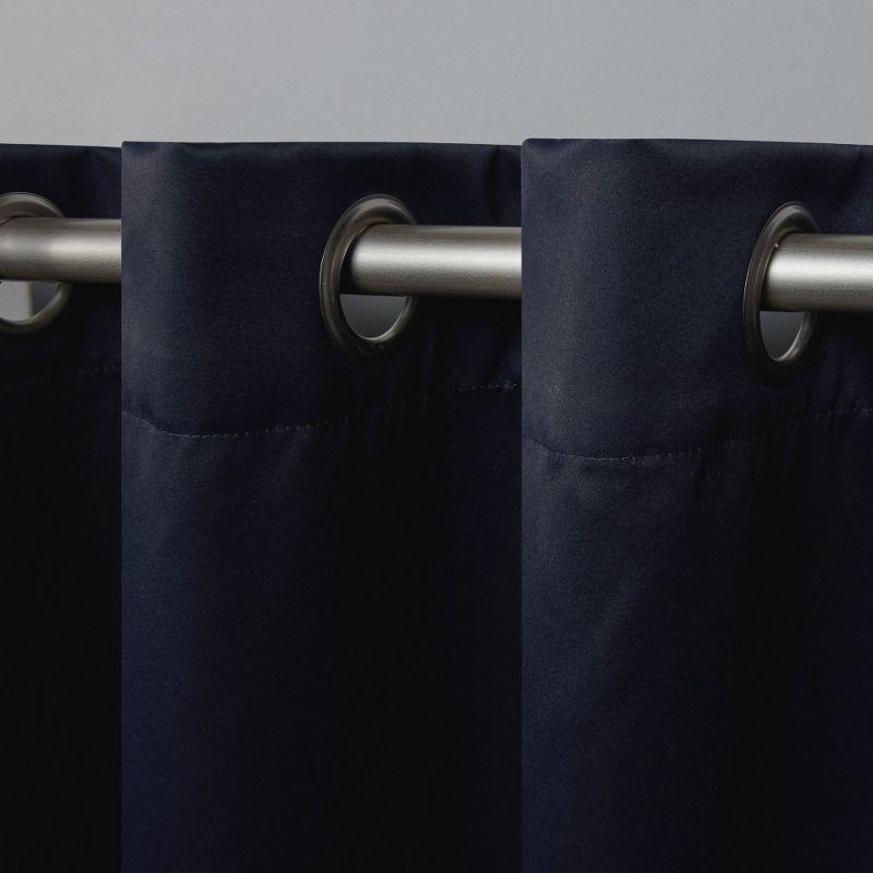 Set of 2 Academy Total Blackout Grommet Top Curtain Panel - Exclusive Home