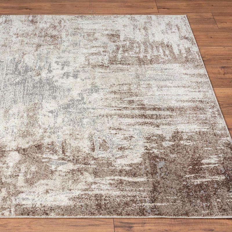 Luxe Weavers Rug 7680 Abstract Persian-Rugs Stain Resistant, Machine-Made, Brown