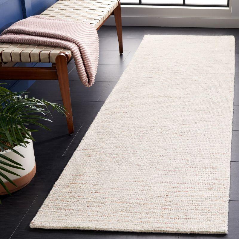 Abstract ABT468 Handmade Indoor Runner - Ivory/Brown - 2'-3"x8' - Safavieh