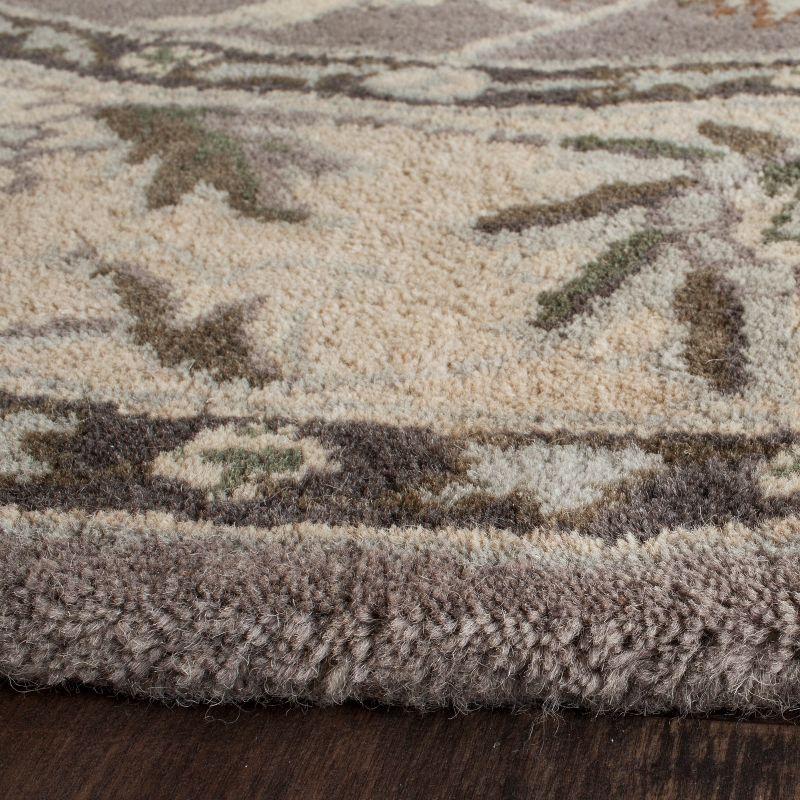 Heritage HG863 Hand Tufted Area Rug - Grey/Beige - 6' Round - Safavieh.