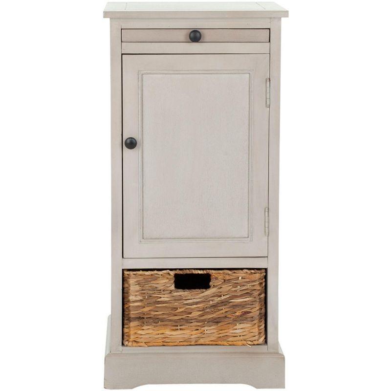 Raven Tall Storage Unit - Vintage Grey - Safavieh.