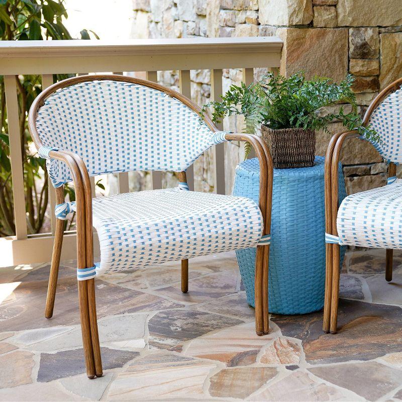 Leisure Made Monticello 3pc Wicker Seating in Blue