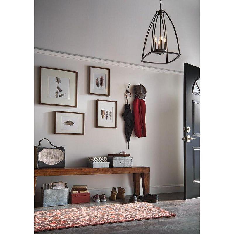 Elegant Farmhouse 4-Light Foyer Pendant in Antique Bronze